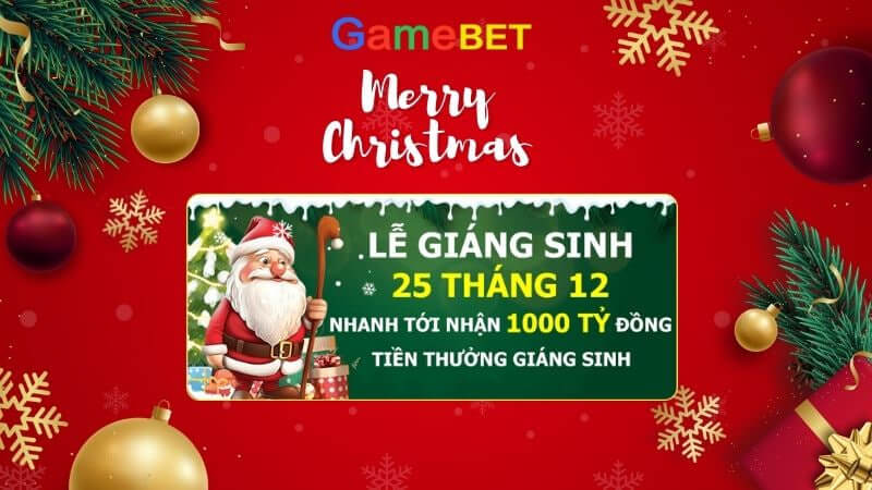 Chương trình khuyến mại đặc biệt nhân dịp giáng sinh của GameBET Club